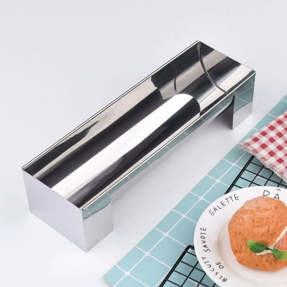

Household Stainless Steel U Shape Cake Roll Molder Semicircle Non Stick Biscuits Mold Detachable Silver Cake Mold Mousse