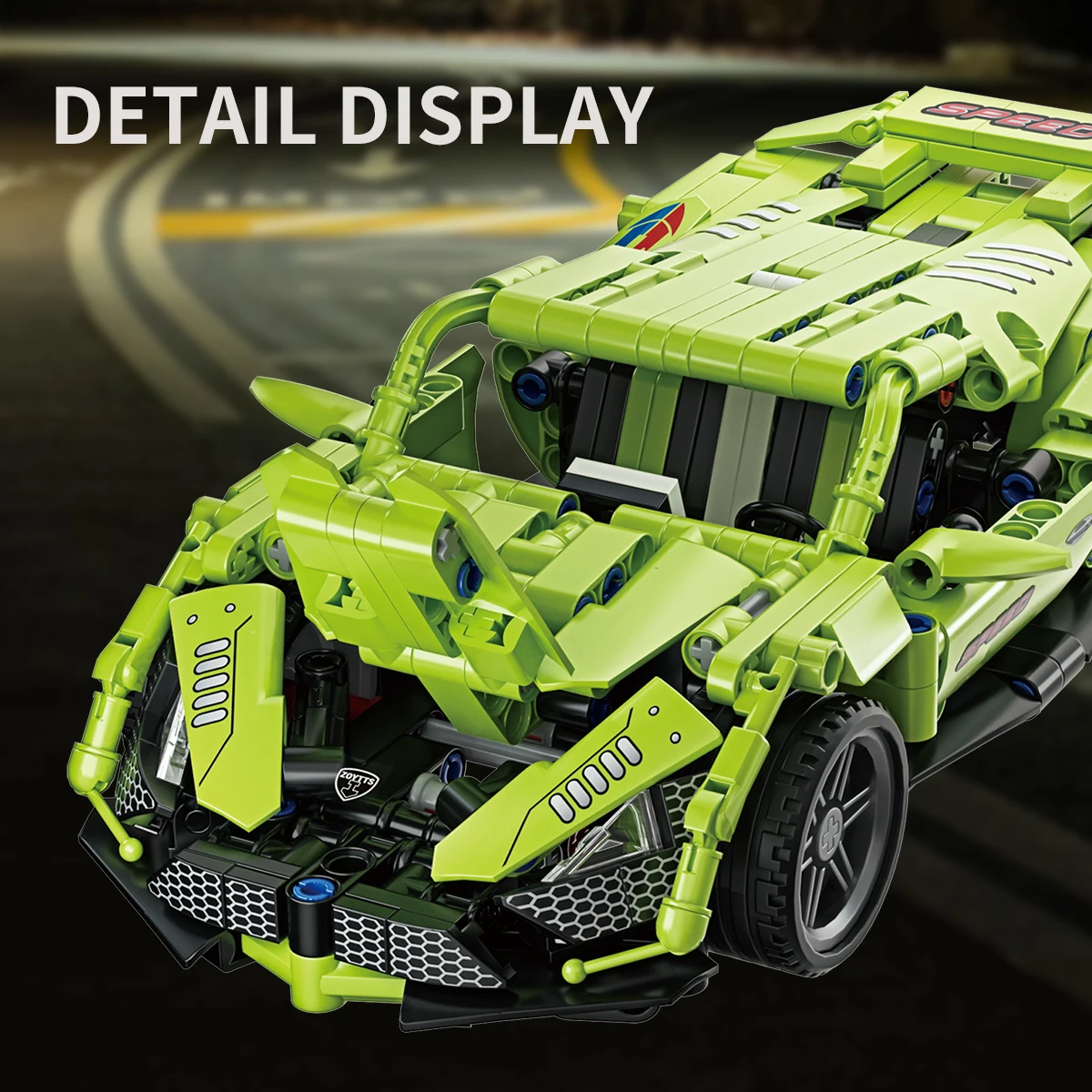 Conjunto de blocos de construção de carro de corrida, conjunto de construção de carro esportivo colecionável, modelo de carro de brinquedo para meninos e meninas de 6 anos ou mais