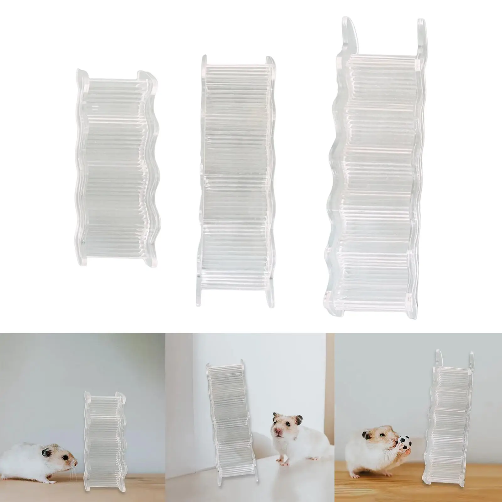 Hamster Ladder Sturdy Decor Transparent Cage Accessories Hamster Climbing Toy for Mice Small Animal Gerbils Hamsters Mouse