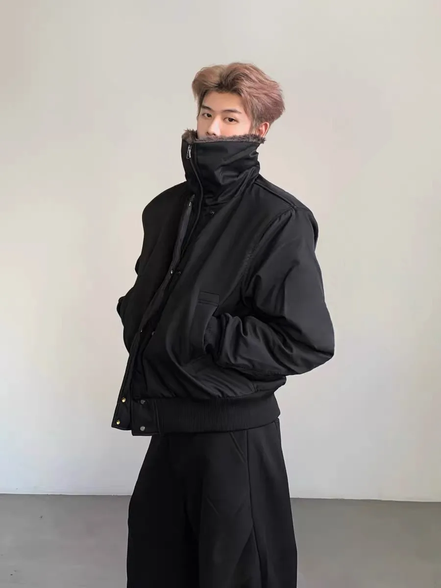 

Мужская хлопковая летная парка в стиле ретро в стиле ретро, зимняя верхняя одежда с воротником-стойкой, универсальная молодежная мода