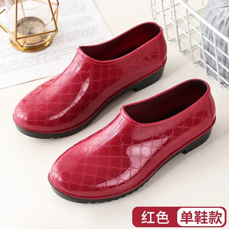 2024 New Style Rain Boots for All Seasons Waterproof Rain Boots Plus Velvet Warm Work Car Wash Shoes Kitchen Work Rain Boots