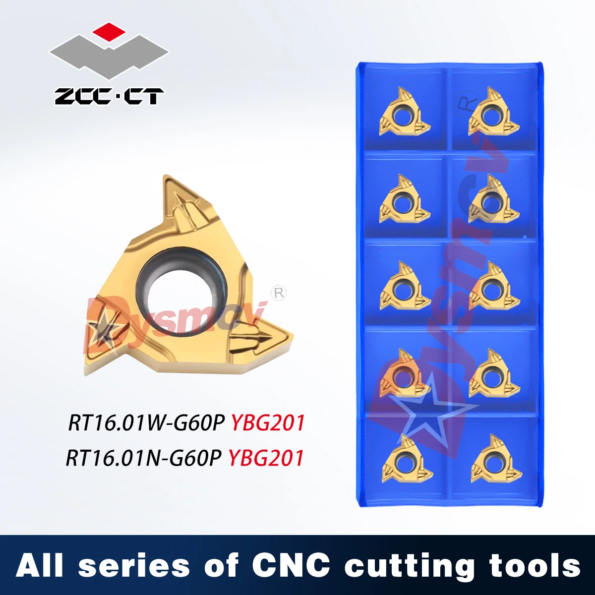 

Internal And External Thread RT16.01W-G60P RT16.01N-G60P YBG201 CNC Thread Lathe Tool High Hardness Wear-Resistant Turning Blade