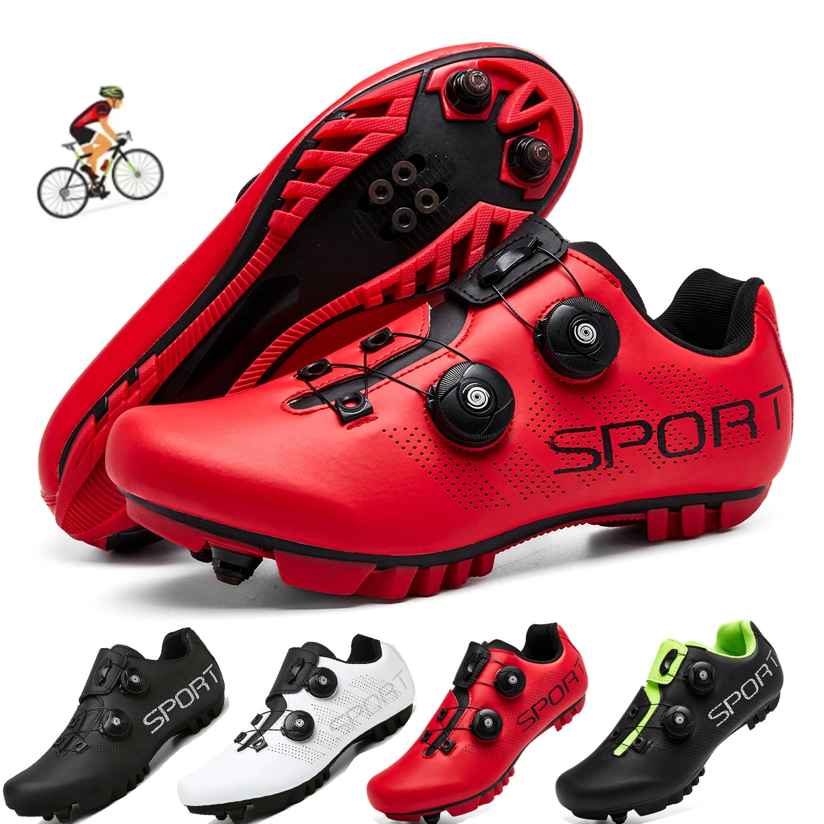 Cycling Sneakers Breathable MTB Shoes Men Women Trail Mountain Bicycle Riding Shoes Sport Road Bike Shoes Spd Pedal Cycle Shoes