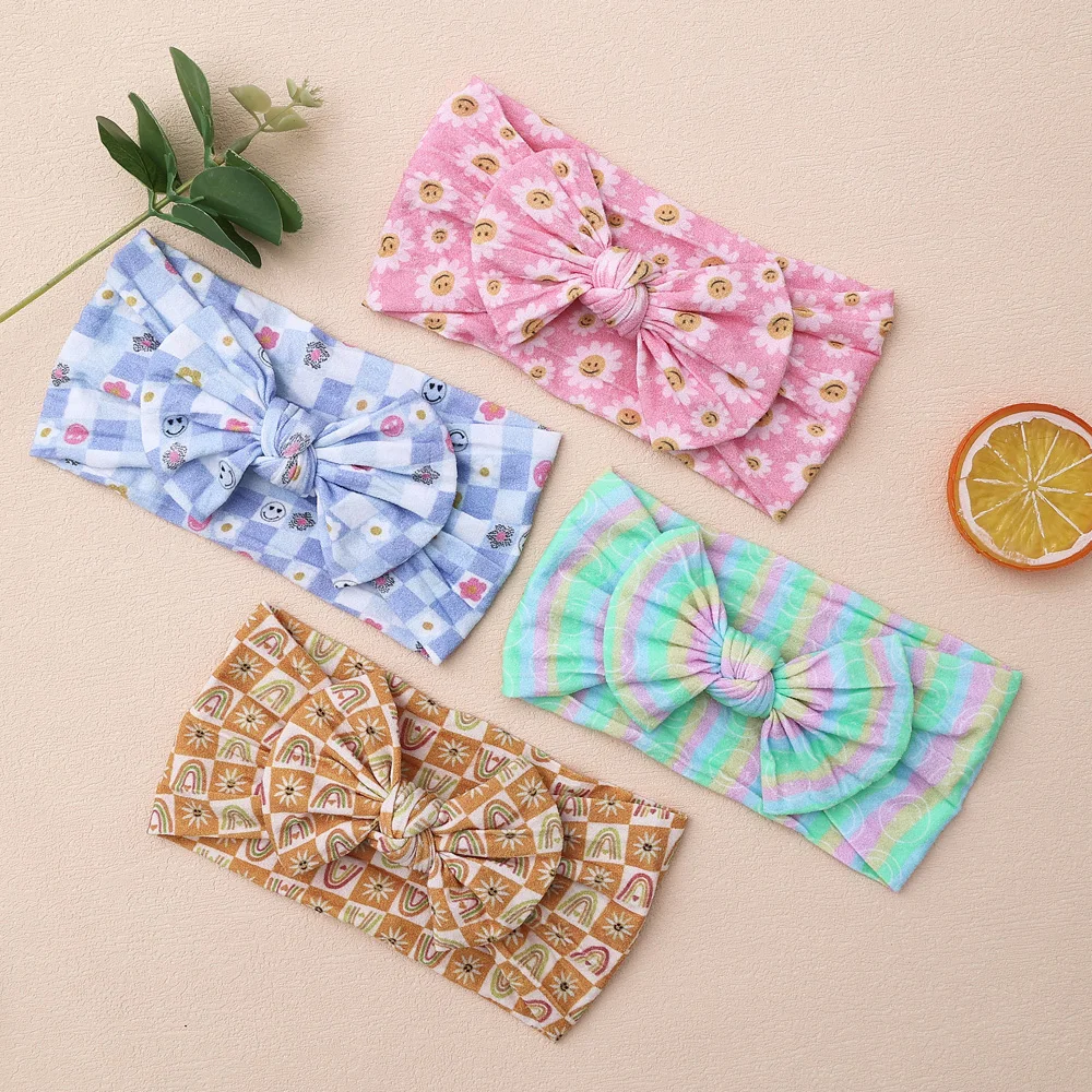 

Cute Floral Headbands For Baby Girls Elastic Head Bands Baby Girl Headband For Children Tuban Bowknot Baby Accessories