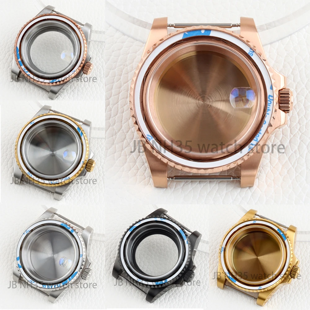

Gold/Rose Gold/Black 40mm Watch Case Sapphire Glass For Seiko NH34 NH35 NH36 Movement 28.5mm Dial Stainless Steel Watch Parts