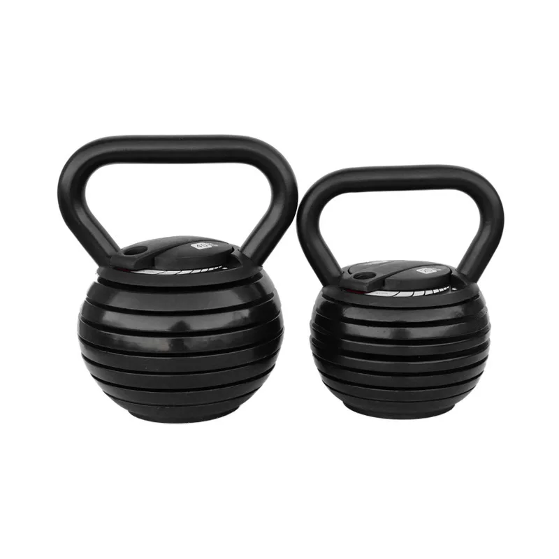 

2025 40lbs Adjustable Kettlebell Black Fitness Handle and Baking Plate Competition Weight Lifting Free Weights Newly