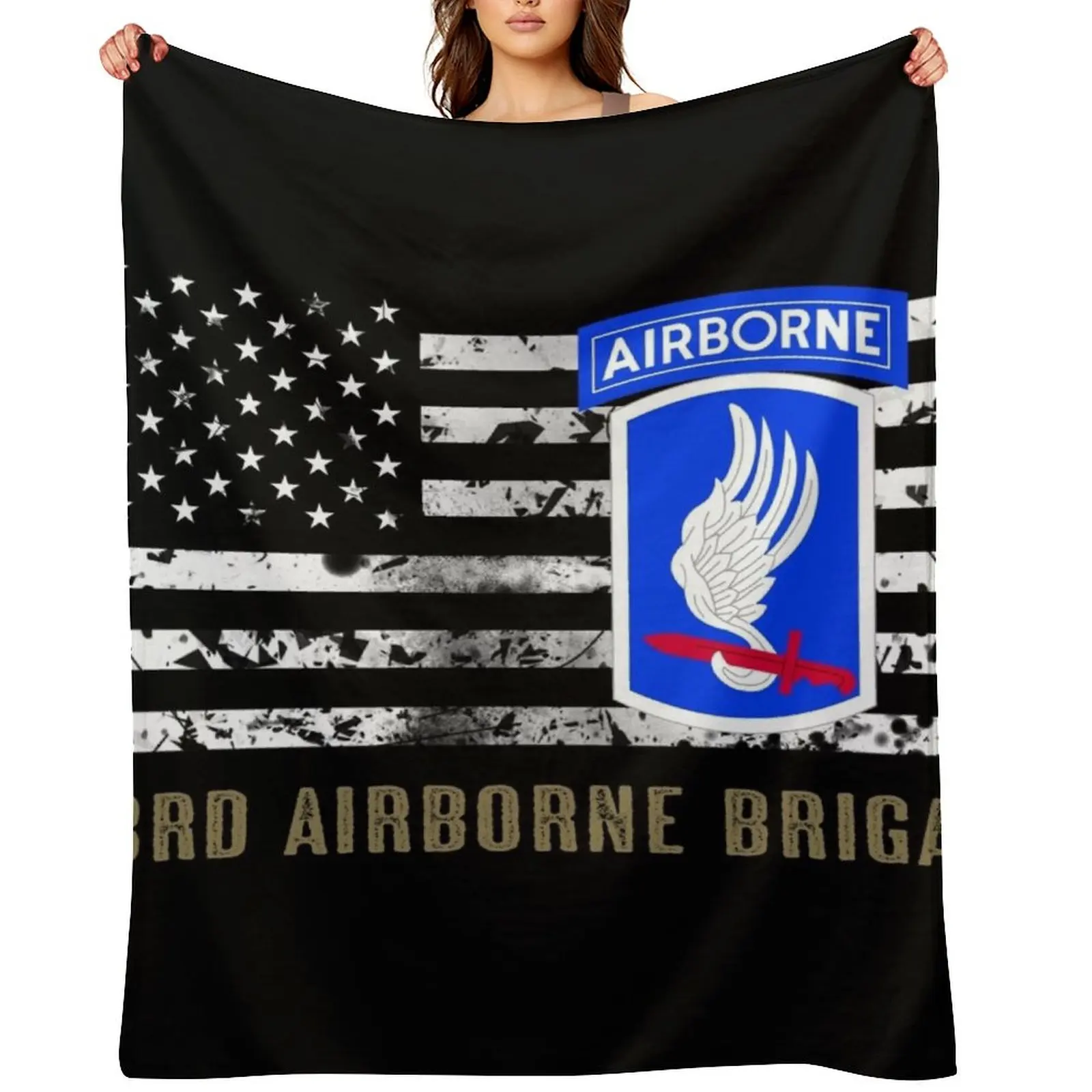

173rd Airborne Brigade (Distressed Flag) Throw Blanket Summer Hairy Plush Plaid on the sofa Blankets