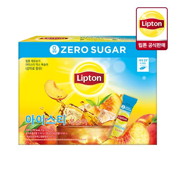 Té Helado Lipton Sin Azúcar Sabor Durazno 5g 60t