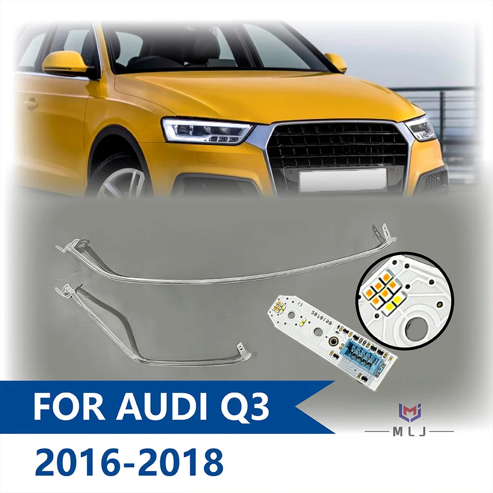 

8U0941475E For Audi Q3 2016 2017 2018 High-Spec Headlight White DRL Light Guide Strip Angel Eye Chip Board Car Accessories