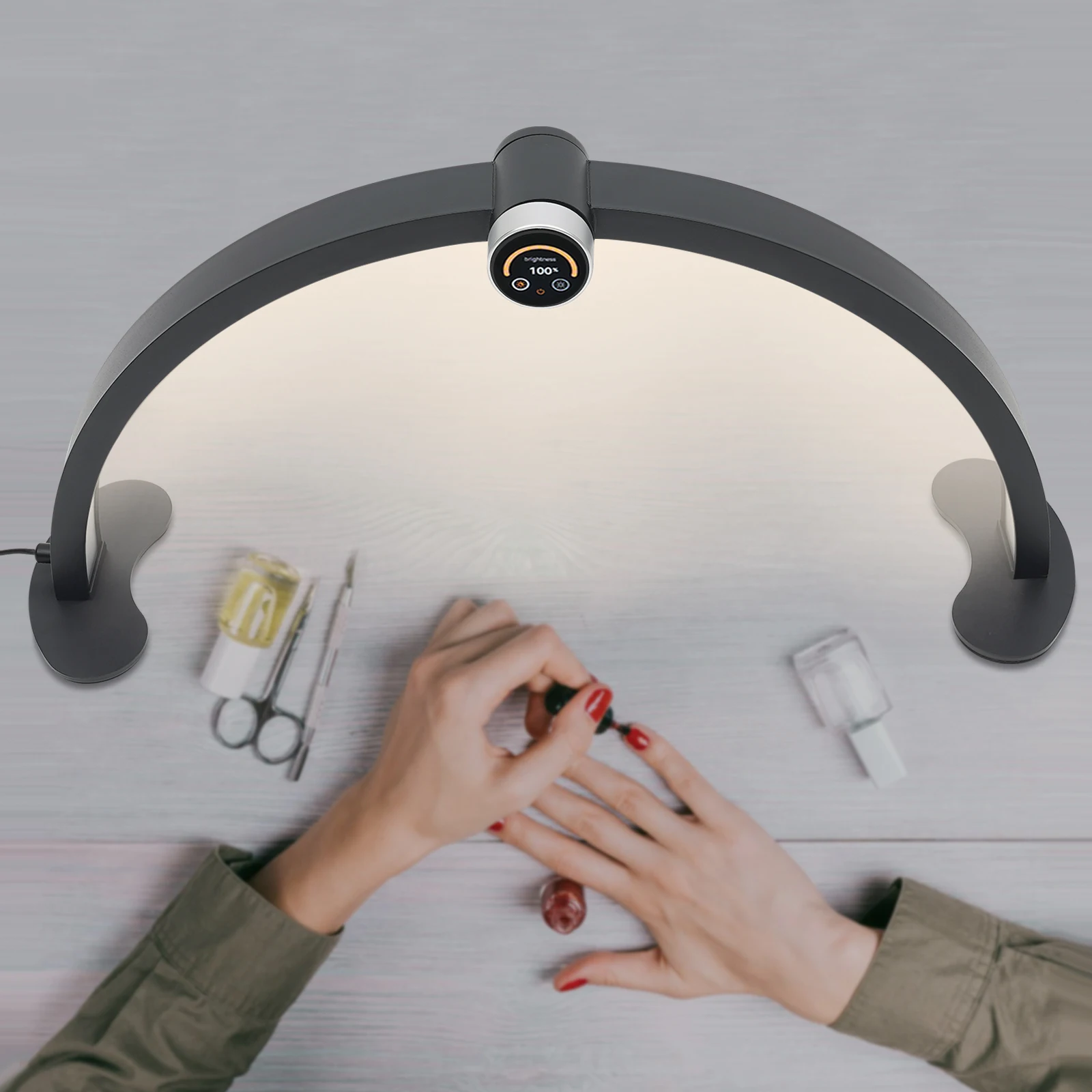 Lampe de bureau LED Half Moon, Nail Art Light, Sister Brightness, 3000K-6000K