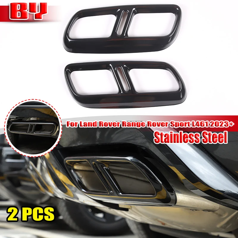 For Land Rover Range Rover Sport L461 2023 2024 Stainless Steel Car Tail Throat Pipe Modified Cover Trim Car Accessories