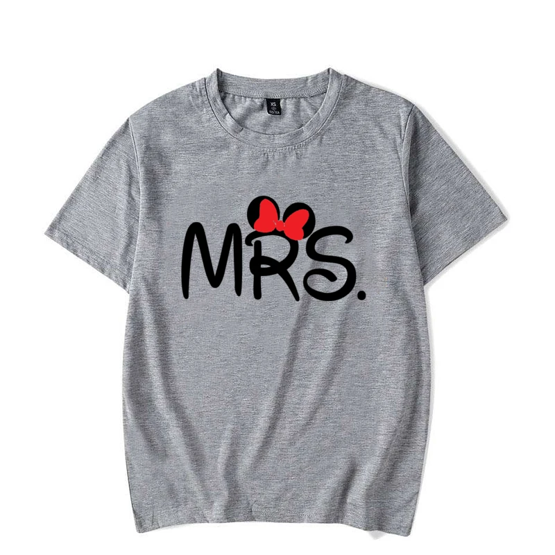 Valentine's Day T Shirts Funny MR.MRS. Print T Shirt Fashion Summer Hot Sale Graphic Clothing Women Men Couple Y2K Tops Tees