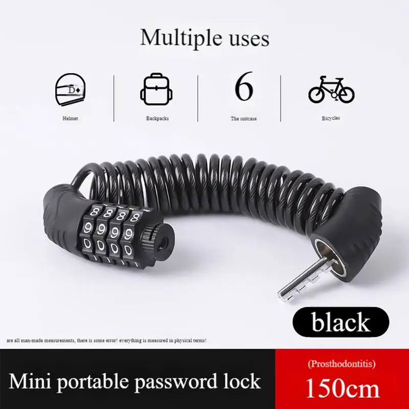 For Refer To Description  Motorcycle Locks Anti Theft Portable Password Lock Electric Scooter Lock Scooter Lock Combination Wire