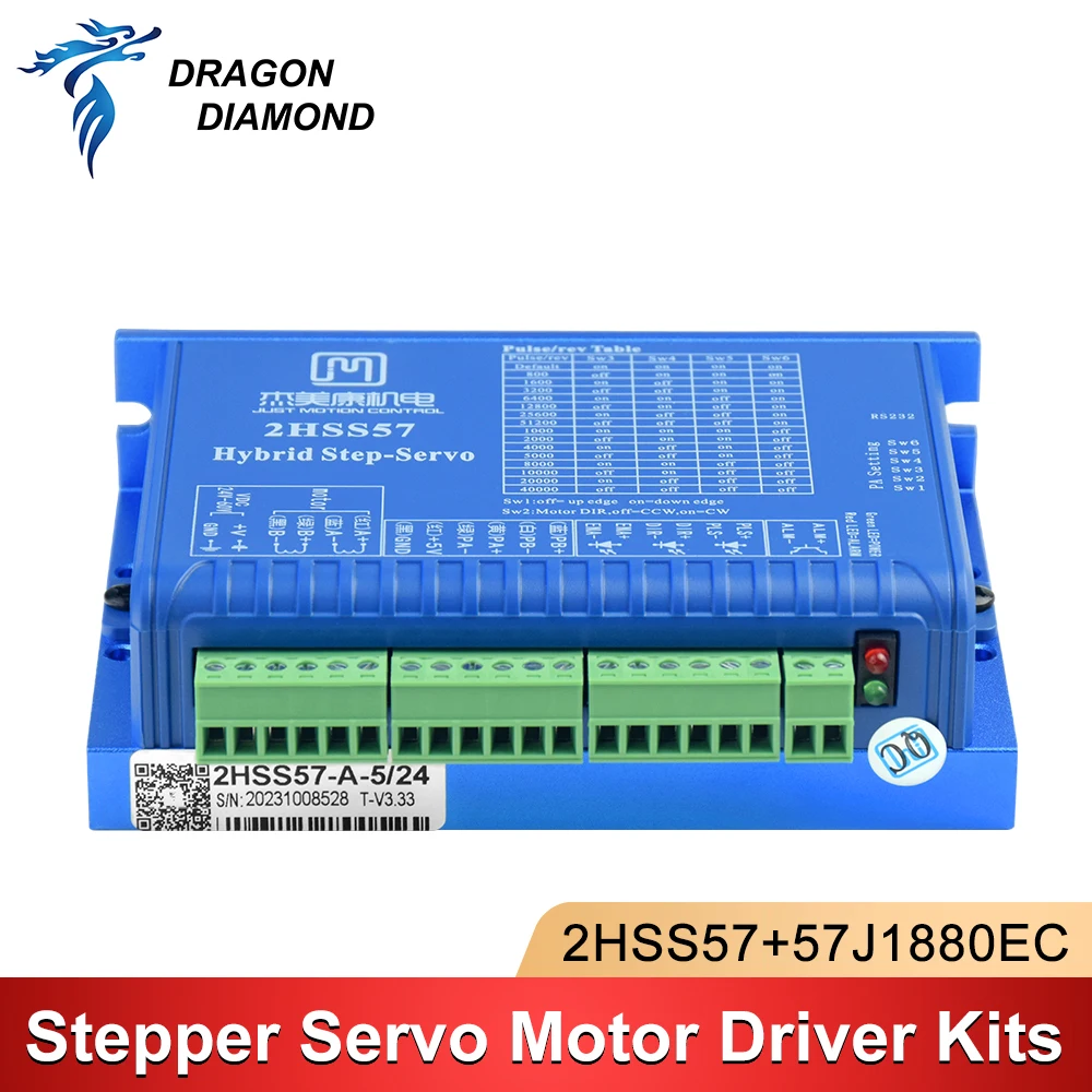 Imagem -03 - Motor de Loop Fechado Híbrido e Driver Motor de Passo 25 nm 2000rpm 5a Eixo mm 2hss57 Mais 57j1880ec Automação Cnc Jmc-nema23