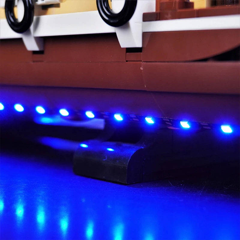 Kit luce LED RC fai-da-te per LEGO 21356 River Steamboat (solo luce LED, senza modello di blocchi)