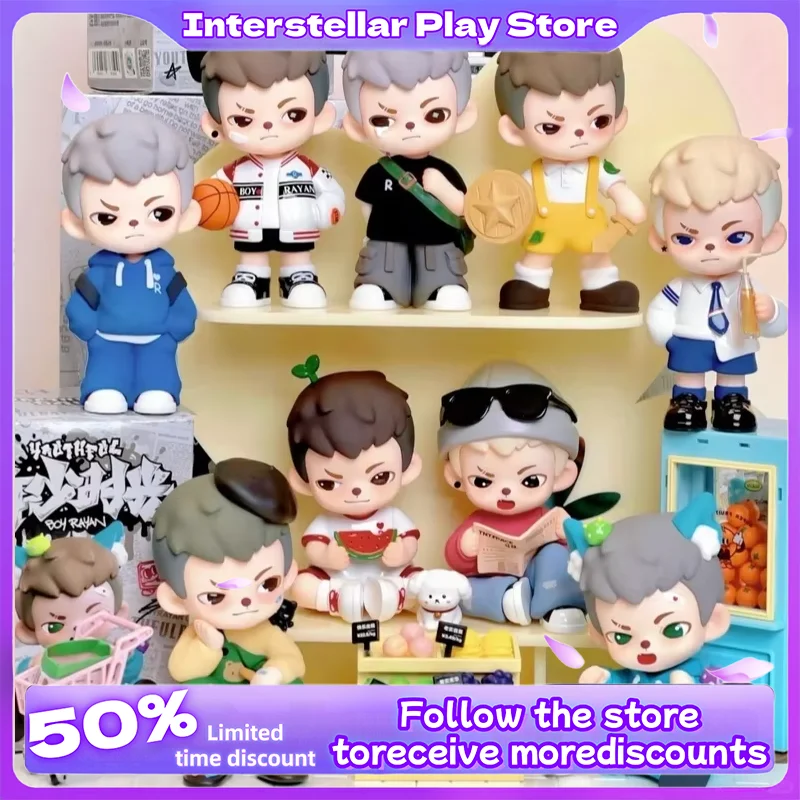 

Rayan Brother Youth Series Fashion Toys Statues Anime Action Characters Creative Desktop Decorations Surprise Boxes Holiday Gift