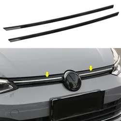 For VW Golf 8 MK8 2020 2021 2022 2023 Car Front Bumper Grille Trim Grill Decoration Strip ABS Plastic Covers Car Accessories