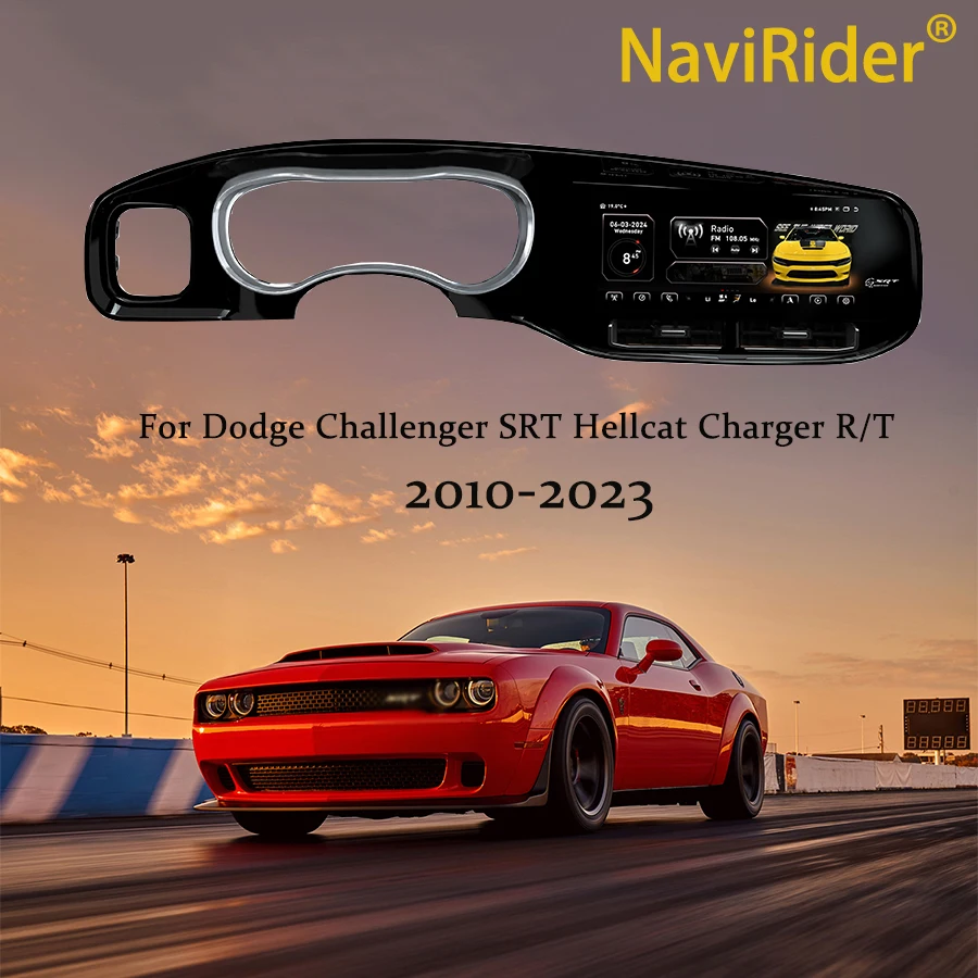12.3inch Android Carplay For Dodge Challenger SRT Hellcat Charger R/T 2010-2023 Stereo GPS Navigation Carplay Autoradio Monito