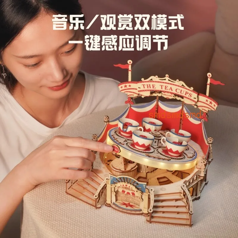 Playground fairy tale rotating cup DIY handmade Valentine's Day birthday gift creative ornament