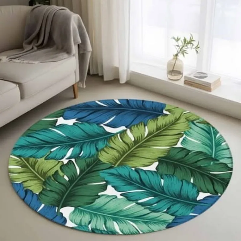 Underwater World Carpet Tiger Scuba Diving Area Rugs Living Room 2D Sea Coral Reef Print Round Rug Decorative Floor Chair Mats
