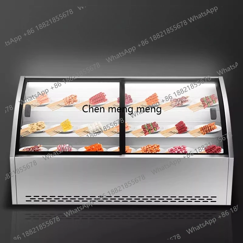 

Desktop cold dish display cabinet, cooked food refrigerated freezer, tricycle stall freezer