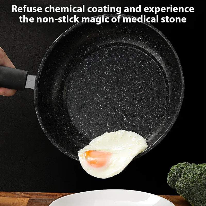 Frying Pan Flat Cooking Pan Wok Pan Non-Stick 22/24cm Household Induction Gas Stove Universal Pancake Pan Cooking Pots