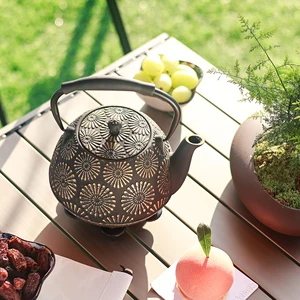 Sakura Design Gusseisen -Teekanne, japanisches Teeglas, Tee aus losen Blatt, grüner, emaillierter Innenraum, 1200 ml 8 Hauptverkaufs Bole Emaille - №4