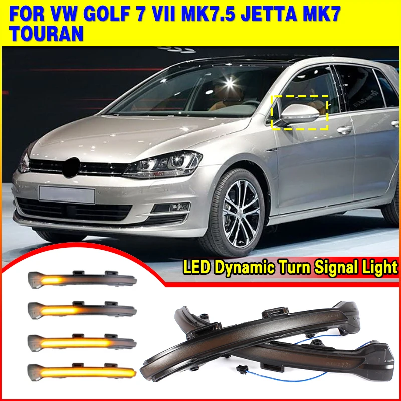 

Для VW Golf 7 VII MK7.5 JETTA MK7 Touran динамический указатель поворота светодиодный индикатор бокового крыла зеркала заднего вида мигалка последовательный свет