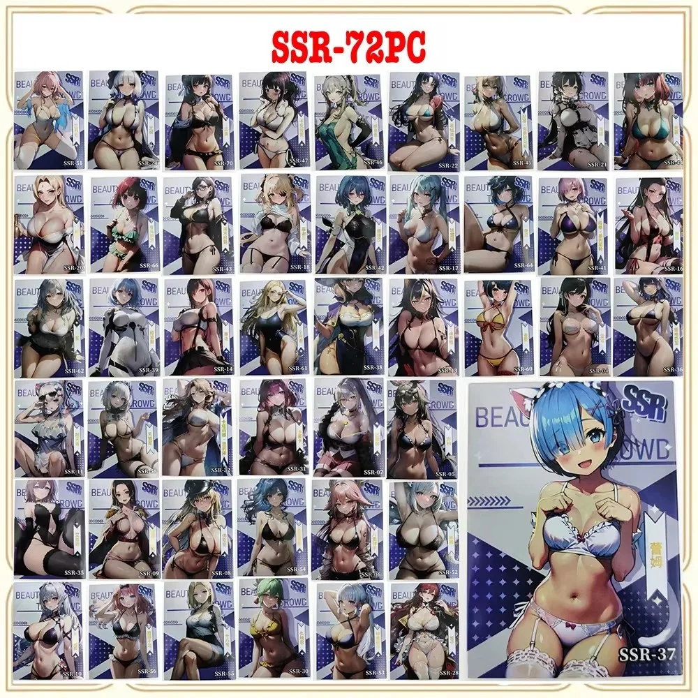 

Anime Goddess Story Qunfang Jiali SSR Miku Yor Forger Rem Premium Flash Card Boy Games Toys Birthday Gifts Collectible Cards