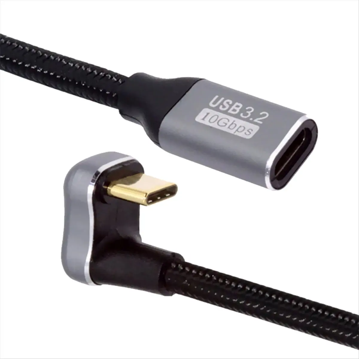 Winter Essential 5A Extension Cable Type C Male to USB C Female PD100W Fast Charging Cable Extender 90 Degree U Shape USB C Exte