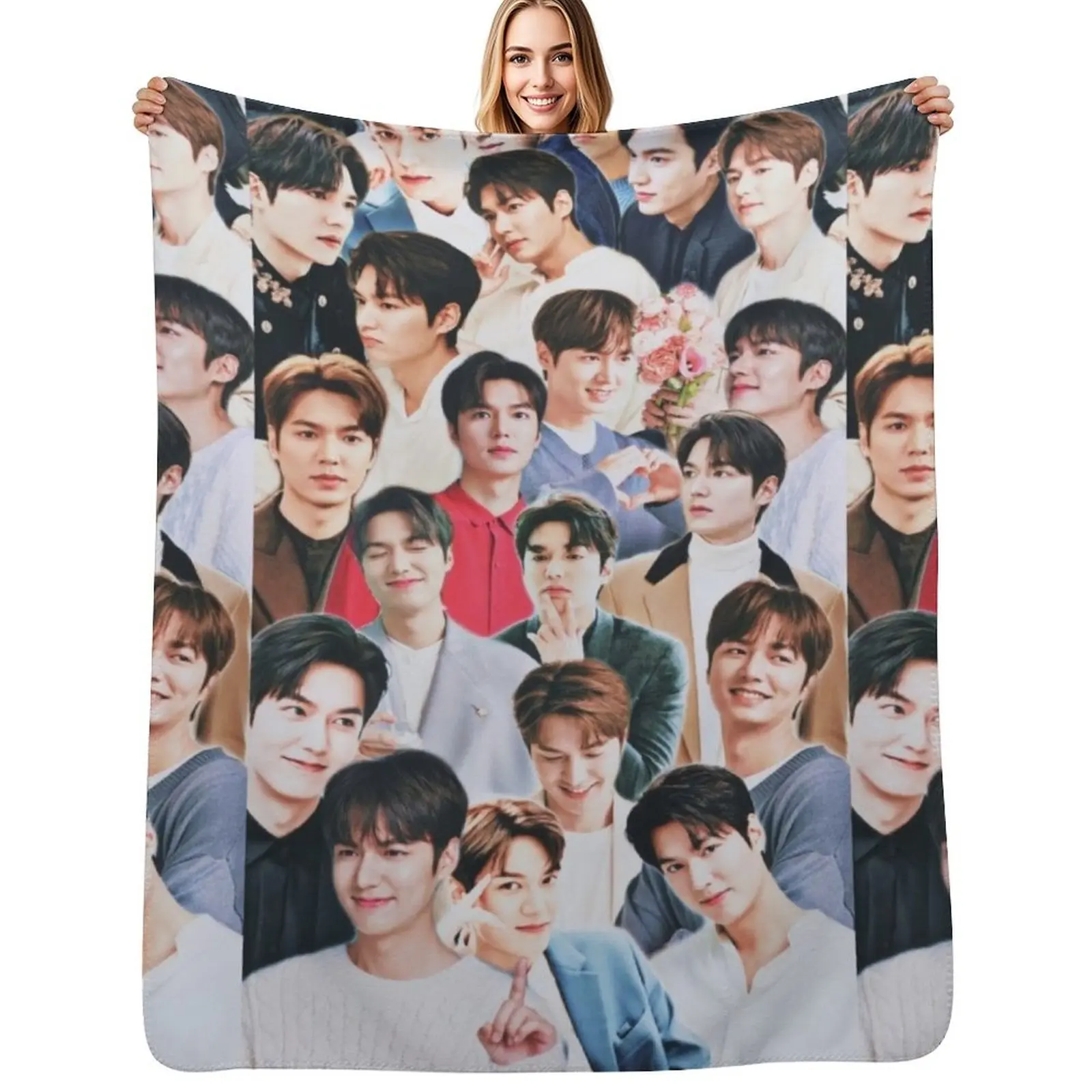 

Lee Min-ho collage Throw Blanket For Baby funny gift Loose Single Blankets