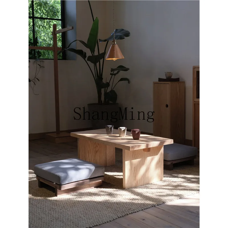 

CL fashion household red oak log small coffee table simple tea room tea table wooden square furniture