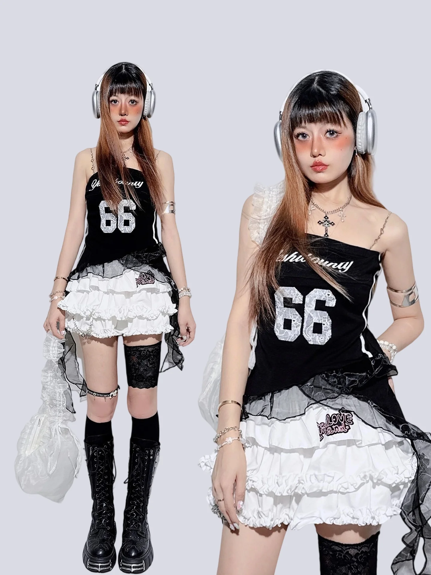 

American Sle Pure Cotton Sports Crop Top Women's Uneven Waist Cinched Vest Strapl ort Length Letter Pattern Casual Wear