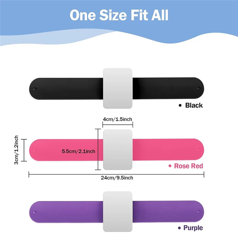 ABKU-3 PCS Magnetic Pin Cushion Wrist, Magnetic Sewing Pincushion, Magnetic Pin Holder Wristband For Sewing Braiding