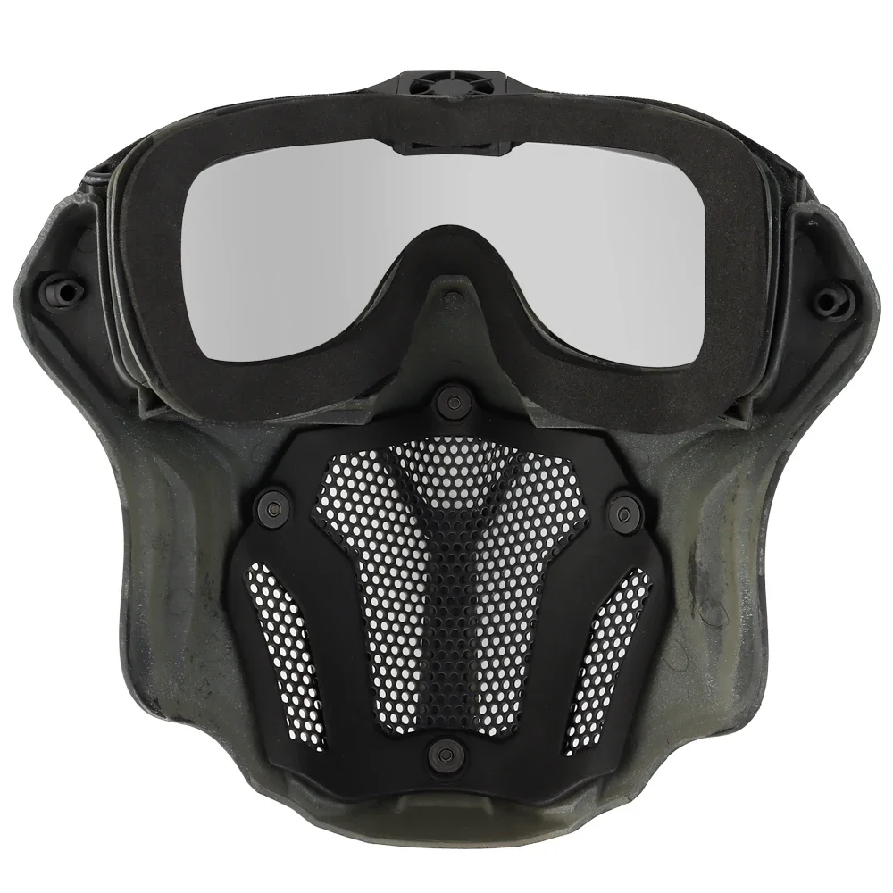 Tactical Mask Style Mask Tactical  Full Face Mask for Paintball with Aiti-Fog Goggles Eyes Nose Mouth Ear Protective Gear