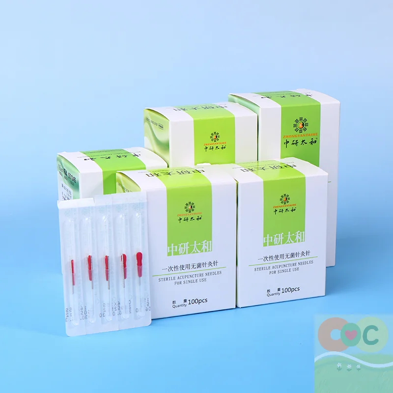 100 قطعة إبرة الوخز بالإبر القابل للتصرف الفولاذ المقاوم للصدأ مع أنبوب فردي قنية معقمة 1 إبرة مع 1 أنبوب توجيه #2