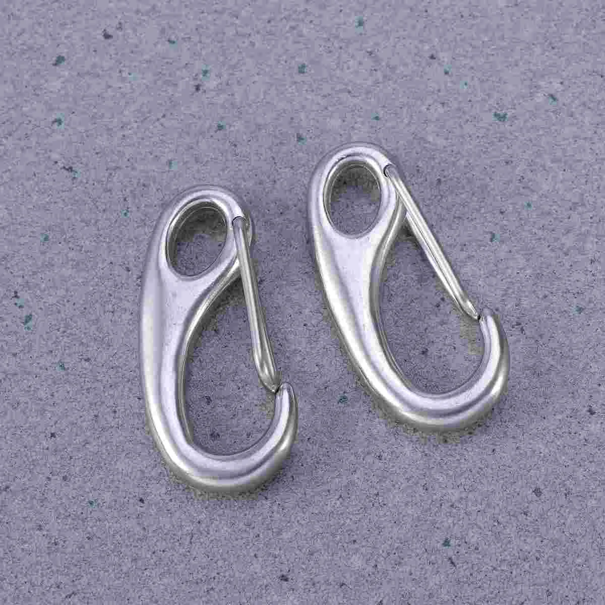 2 Pcs Easy to Use Pet Tag Clip Dog Clam Silver Stainless Steel ID Clamp for Collar