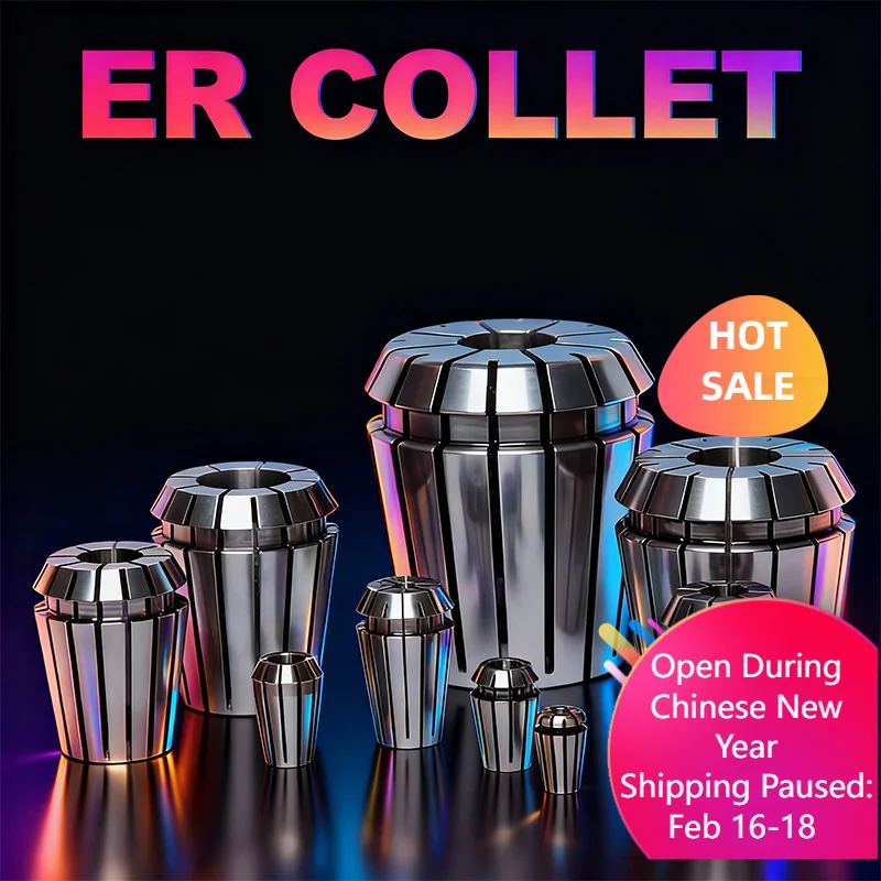 

ER11, ER16, ER20, ER25, пружинная Цанга из стали ER, ER11-1, ER16-9, ER25-16, для фрезерного станка с ЧПУ, держатель двигатель шпинделя гравировального станка