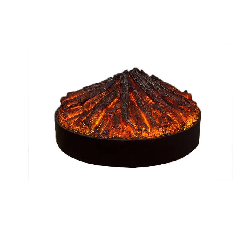 

Customized decorative indoor fireplace real fire electronic simulation fireplace high imitation flame decorative charcoal