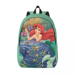 Custom 3D Print Little Mermaid Ariel Canvas Backpack for Girls Boys College School Travel Bags  Bookbag Fits 15 Inch Laptop