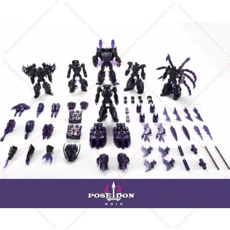 【En stock】 Juguetes transformados TFC Piranacon P01-06N 6 en 1 Negro Púrpura Edición limitada Figuras de acción Colección de regalos de juguete
