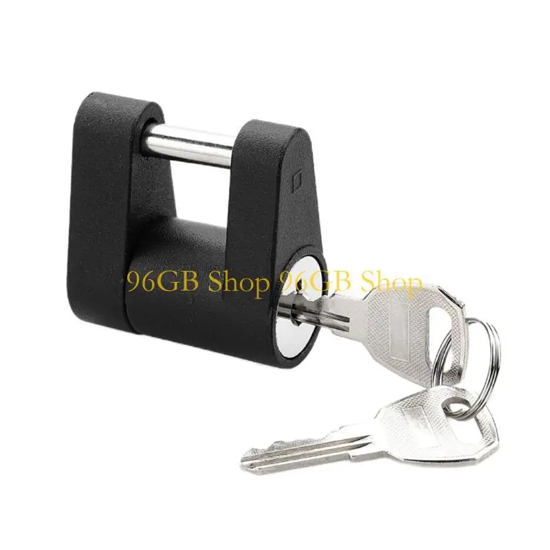 96GB Strong Metal Mixture 1/4 Small Trailer Lock Secure Against Burglary Plan Dull Black Finish