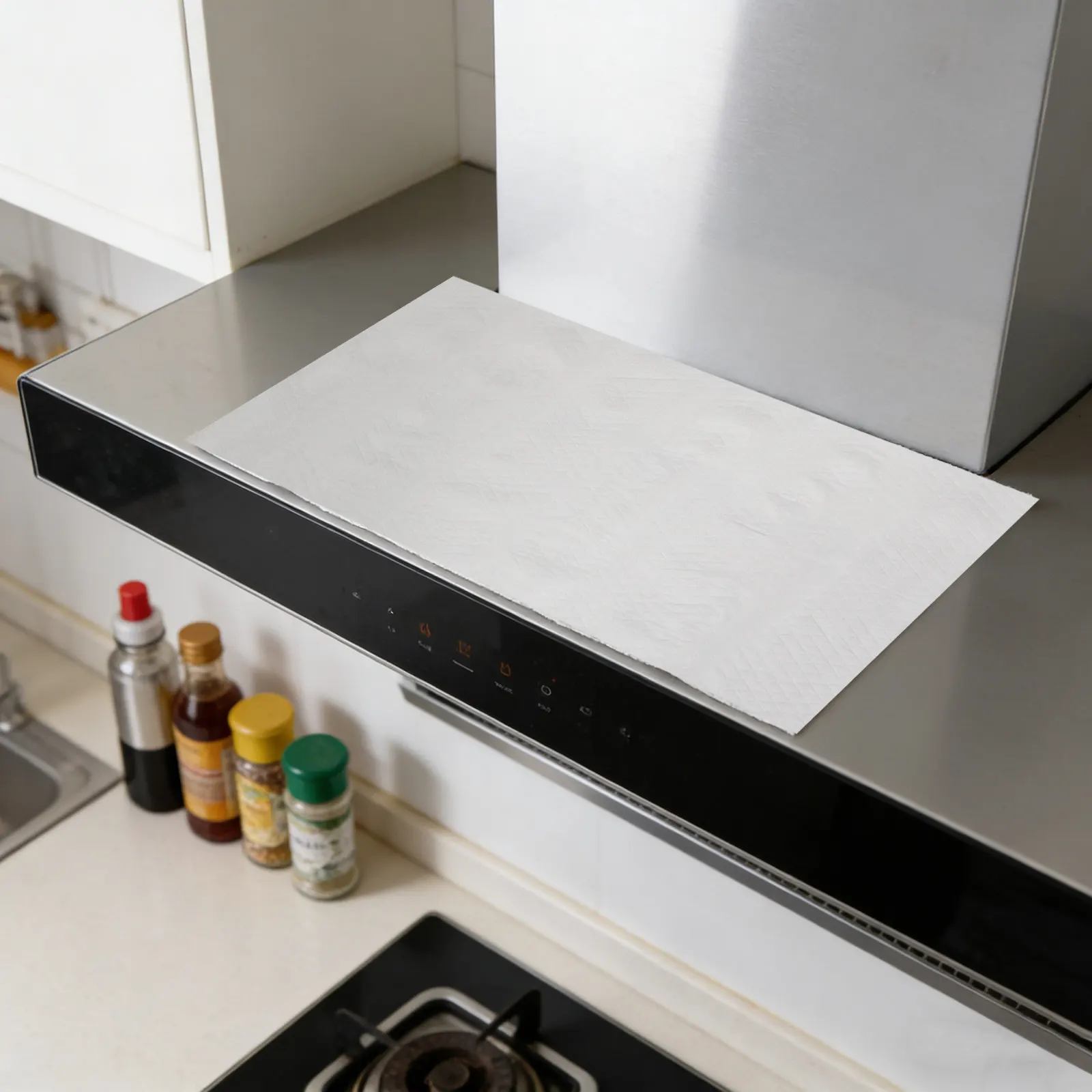6Pcs Range Hood Oil Absorption Pads Nonwoven Fabric 35.4x17.7 Greaseproof Paper Sheets Kitchen Oil-Absorbing Mat Cooking