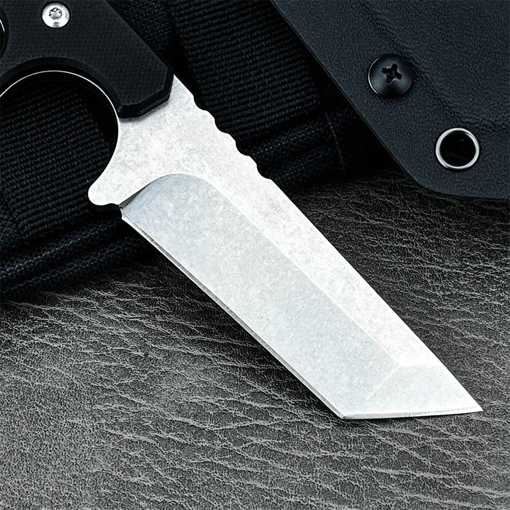 2025 جديد شفرة مثبتة سكين الأبنوس مقبض في الهواء الطلق التكتيكية القتالية الدفاع عن النفس المحمولة Bushcraft المطبخ أداة متعددة