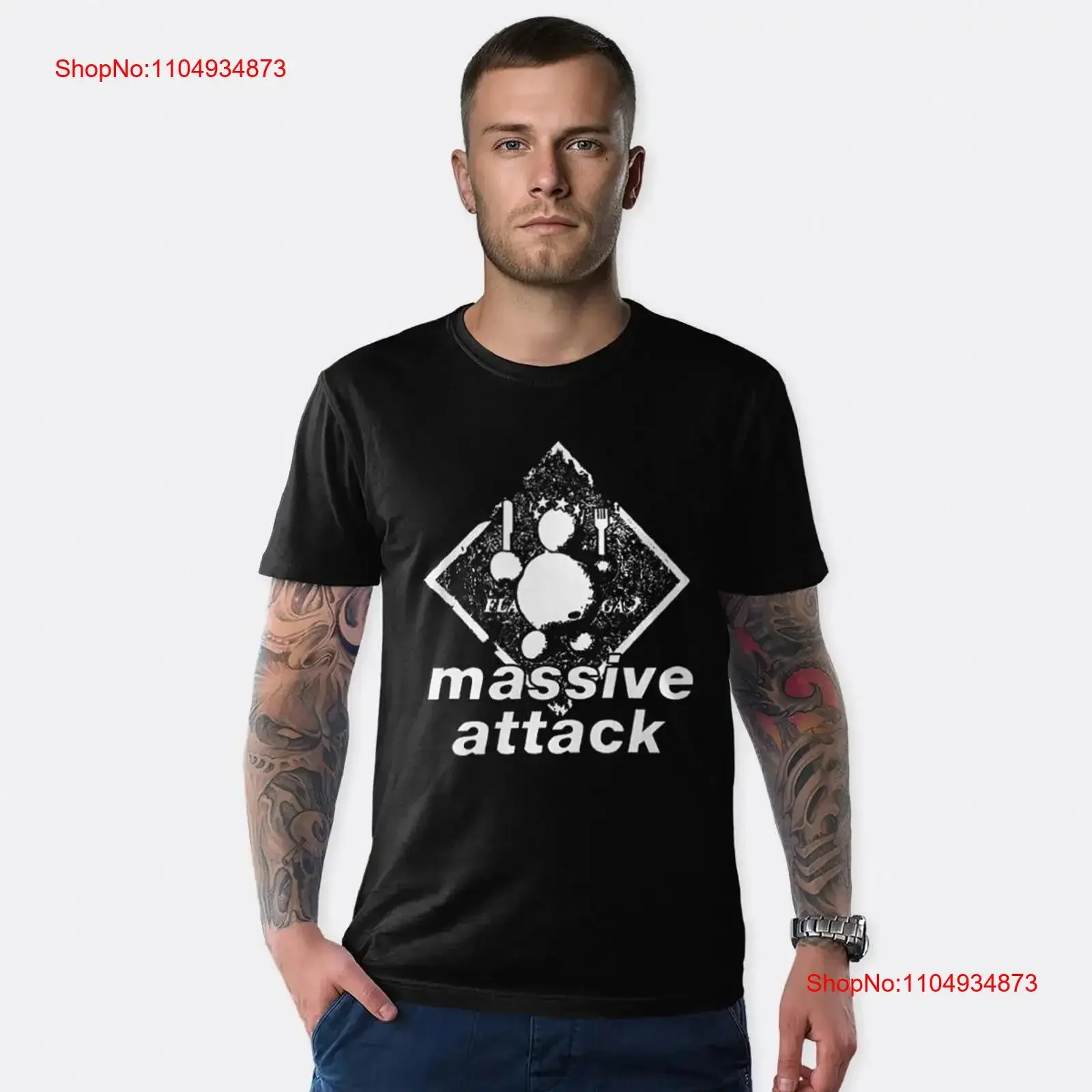 Massive Attack T Shirt 100 Cotton Men's and Women's Sizes MSC 874566 vintage Washed Versatile Soft Unisex Slightly Comfortable