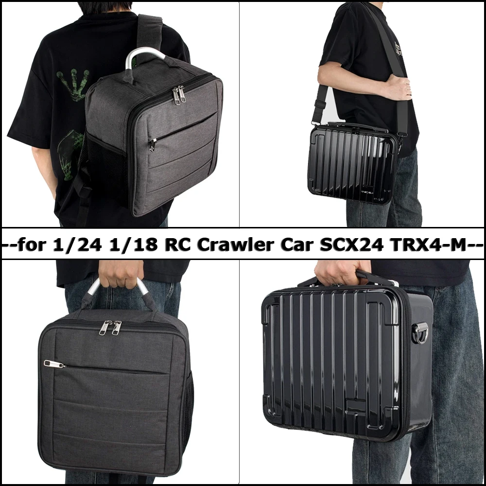 

1/24 1/18 RC Crawler Car Outdoor Backpack Storage Bag Carrying Case Shoulder Bags for RC Car SCX24 TRX4-M Defender Bronco Parts