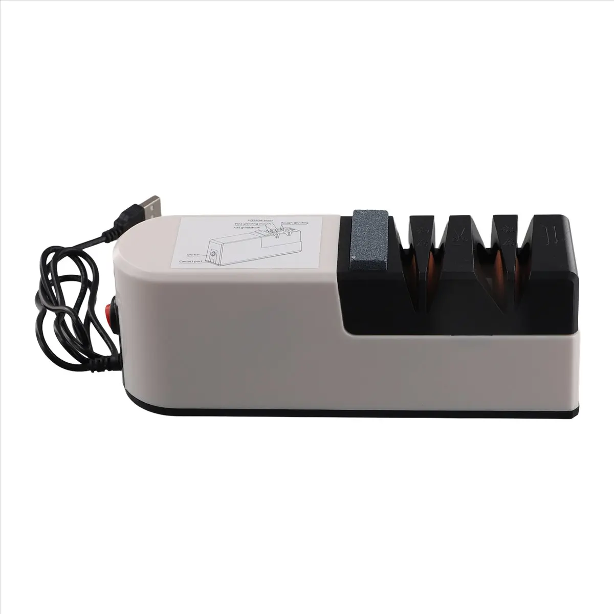 X10A USB Fast Electric Knife Sharpener Automatic Adjustable Sharpener 3 Stages for Knives Scissors Household Sharpener