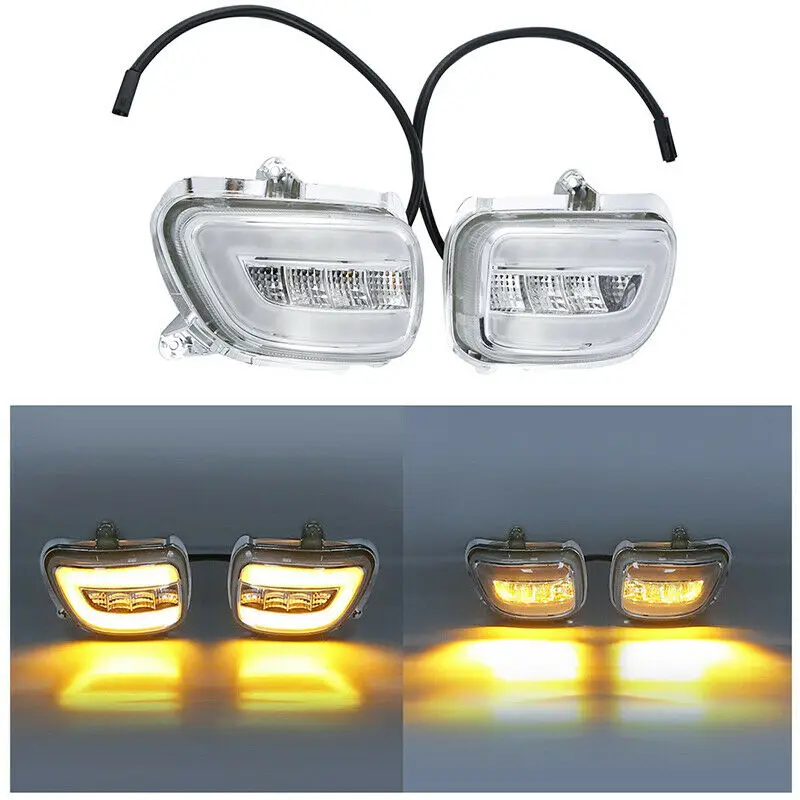 Motorcycle Front LED Turn Signals Blinker For Honda Goldwing GL1800 GL 1800 2001-2017 F6B 2013-2017