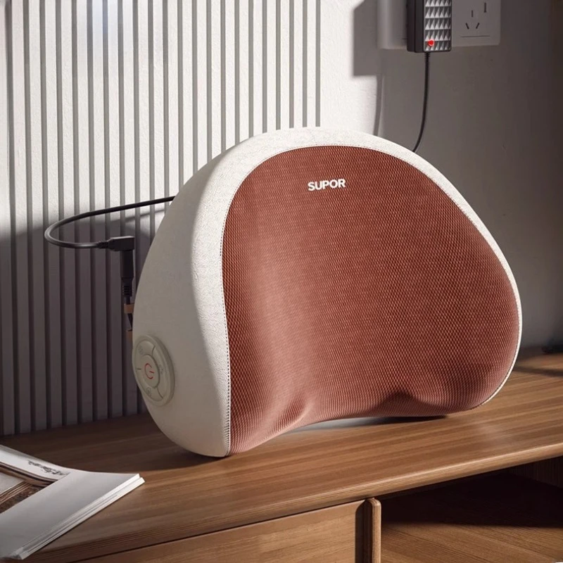 Full-Body Shiatsu Kneading Massager Pillow - Heat Therapy for Neck Shoulder Back Waist Ideal Gift Wireless Rechargeable