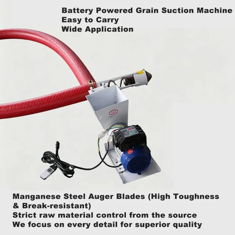 Remote‑Controlled Electric Grain‑Transferring Implement Flexible‑Tube Screw Conveying Unit for Farm Grain‑Handling Assignments